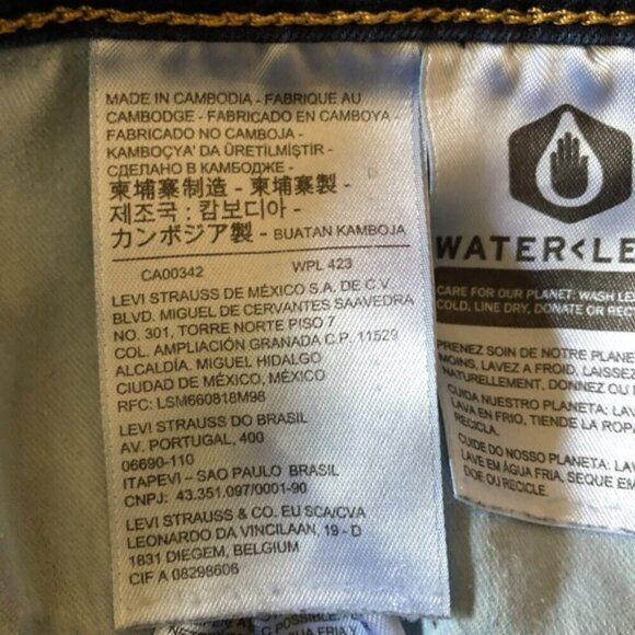 Levi’s 311 Shaping Skinny Jeans Dark Wash Size 28 Darkest Sky - Picture 14 of 15